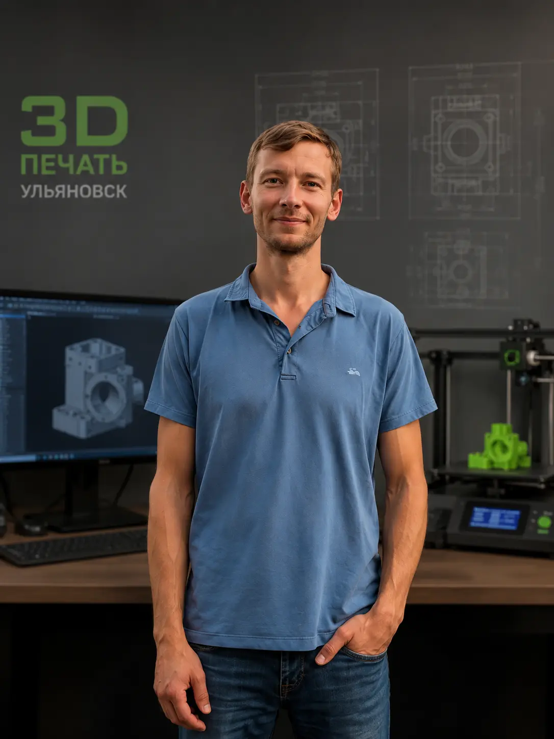 Владимир Недошивин в мастерской 3D LIFE